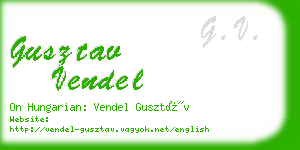 gusztav vendel business card